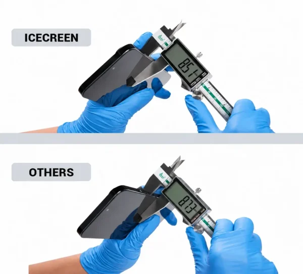 iPhone Hard OLED Screen Replacement Screen Thickness Comparison